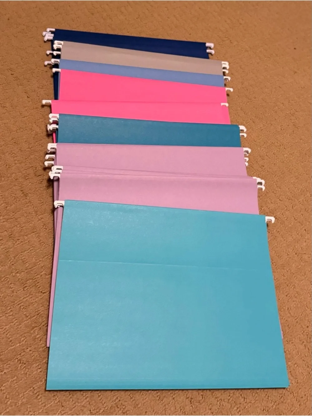 New Set of 36 Hanging File Folders multi-colored